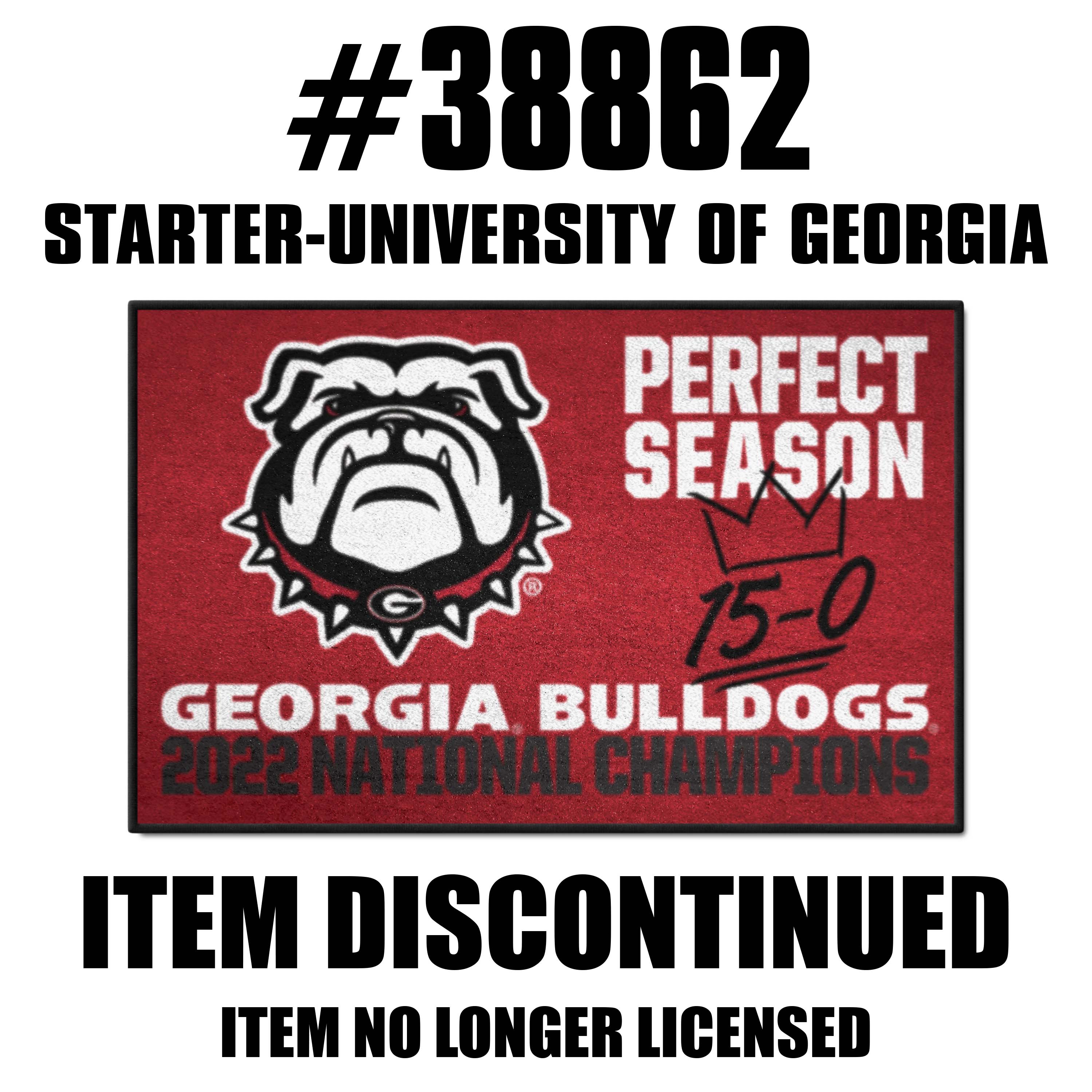 Georgia Bulldogs Perfect Season Champions Accent Rug - 19in. x 30in.