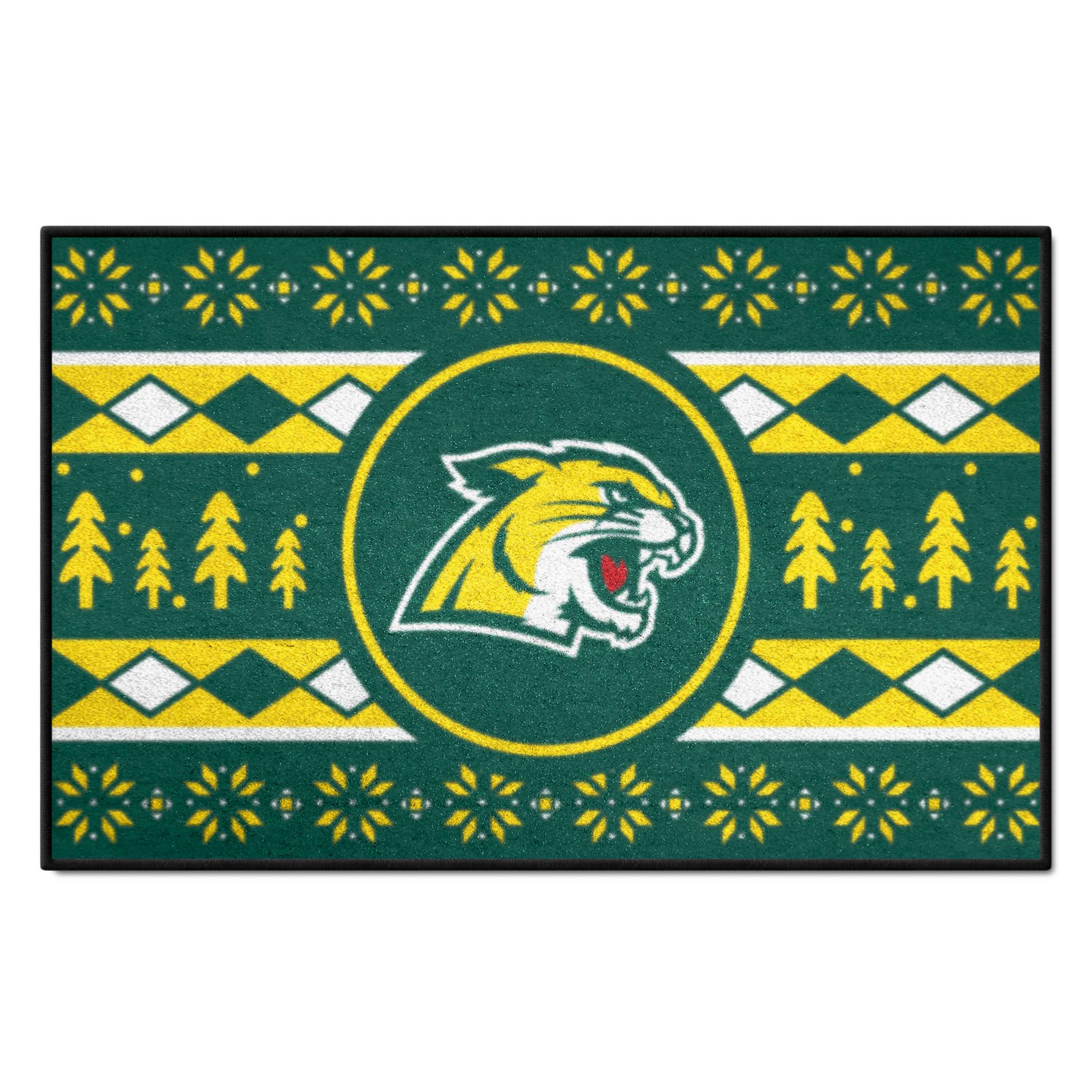 Northern Michigan University Wildcats Holiday Sweater Starter Mat Accent Rug - 19in. x 30in.