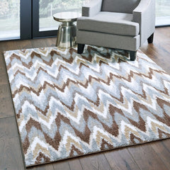 2' X 3' Gray Shag Power Loom Area Rug - Homeroots