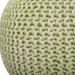 19" Green Round Pouf Ottoman - Homeroots