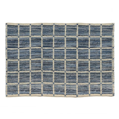 5' X 8' Blue and Gray Area Rug - Homeroots