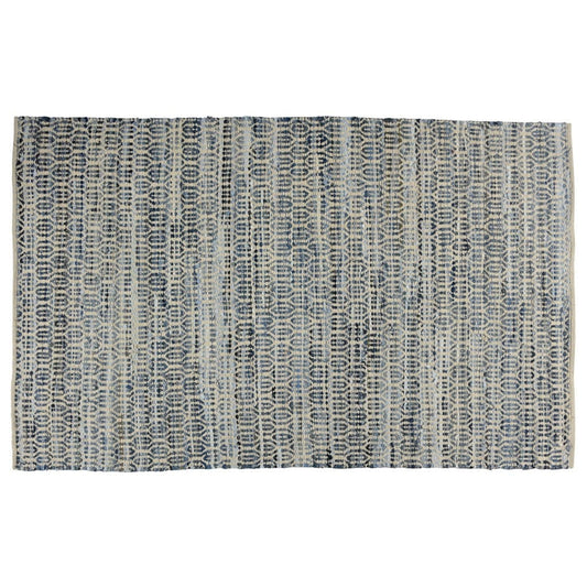 5' X 8' Blue and Gray Area Rug - Homeroots