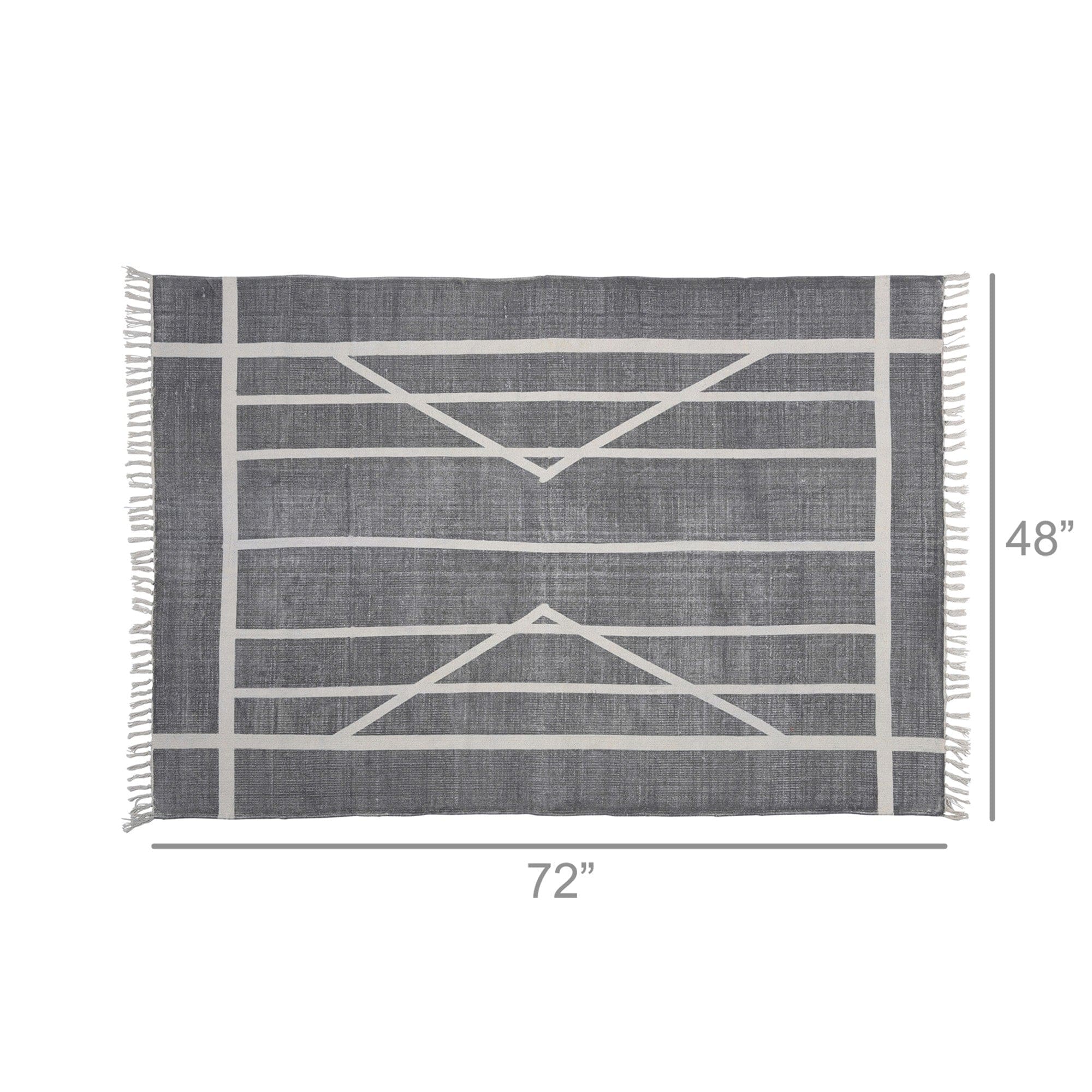 4' X 6' Gray Area Rug - Homeroots