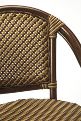 30" Brown Rattan Bar Chair - Homeroots