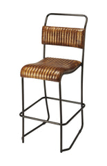 Brown And Black Iron Bar Chair