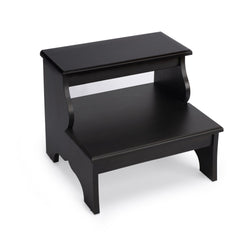 18" Dark Brown Wood Step Stool - Homeroots