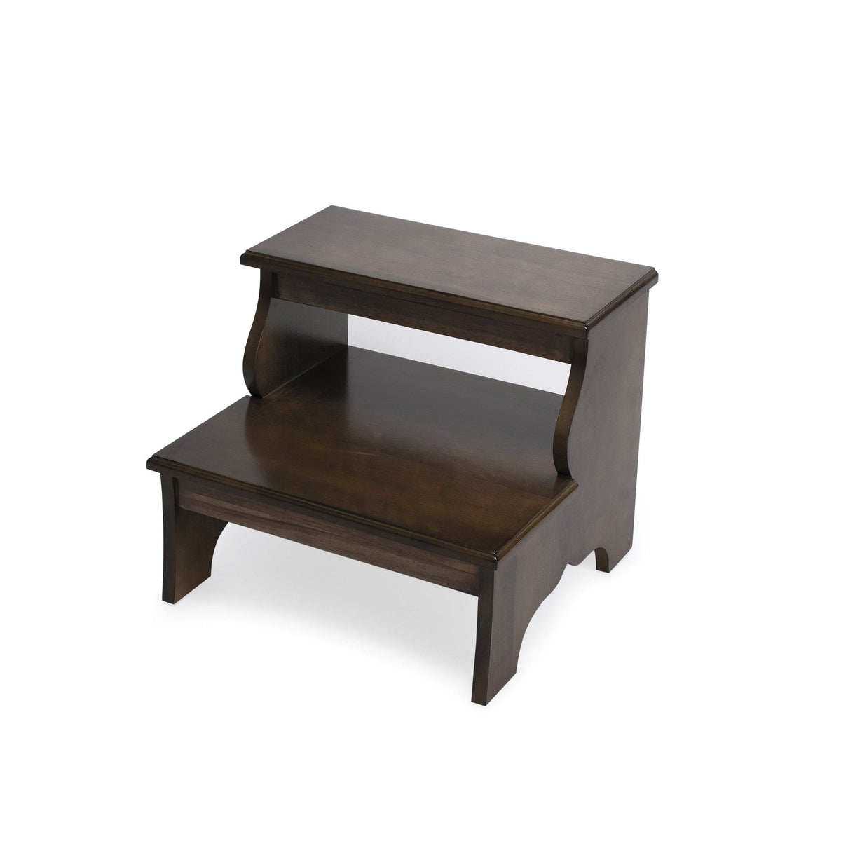 18" Brown Wood Step Stool - Homeroots