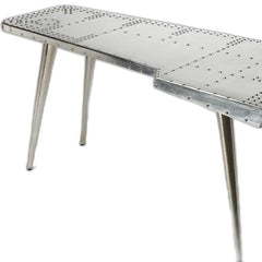 68" Silver Metal Writing Desk - Homeroots