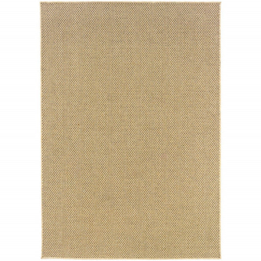 9' X 13' Beige Indoor Outdoor Area Rug