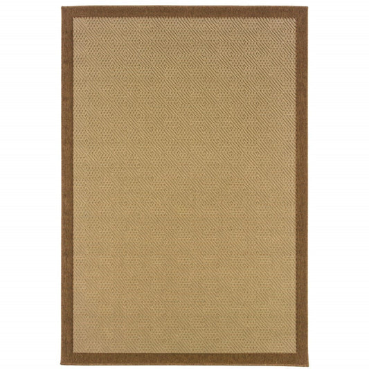 4' X 6' Beige Indoor Outdoor Area Rug