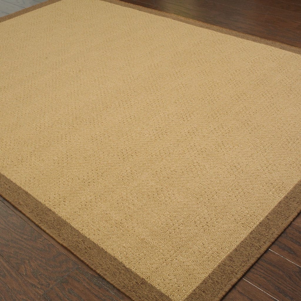 6' X 9' Beige Indoor Outdoor Area Rug - Homeroots