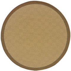 8' X 8' Beige Indoor Outdoor Area Rug - Homeroots