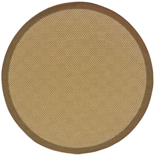 8' X 8' Beige Indoor Outdoor Area Rug - Homeroots