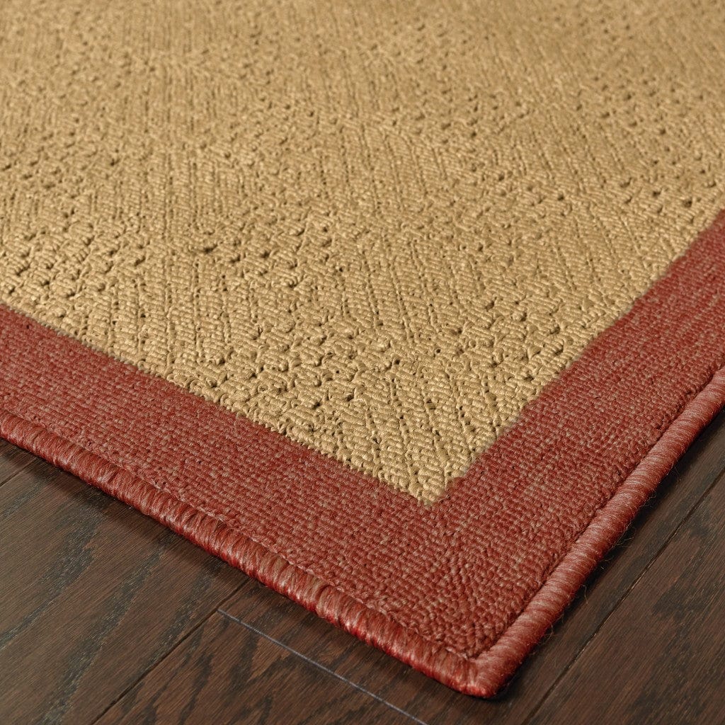 4' X 6' Beige Indoor Outdoor Area Rug