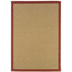 5' X 8' Beige Indoor Outdoor Area Rug - Homeroots