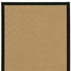 4' X 6' Beige and Black Indoor Outdoor Area Rug