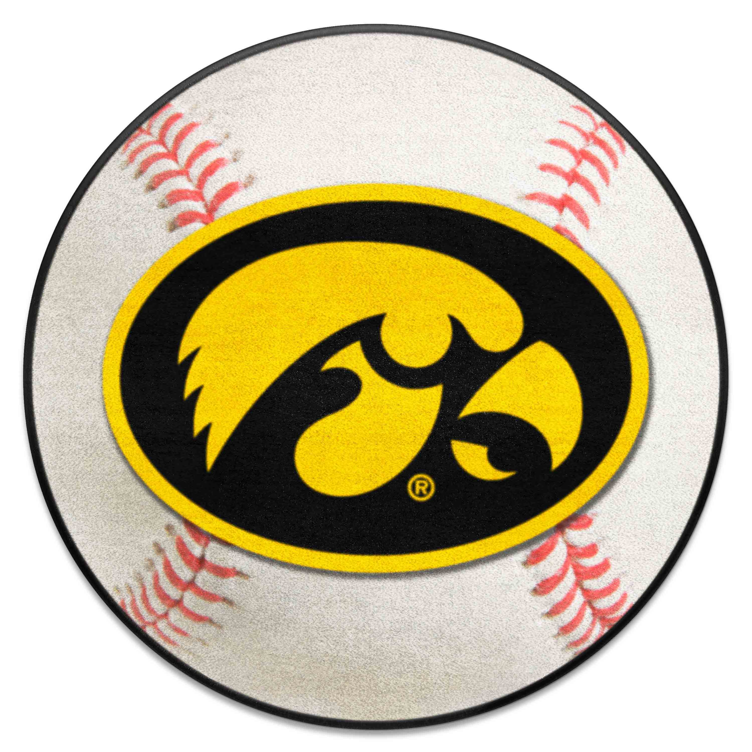 Iowa Hawkeyes Baseball Rug - 27in. Diameter