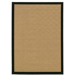 5' X 8' Beige and Black Indoor Outdoor Area Rug - Homeroots