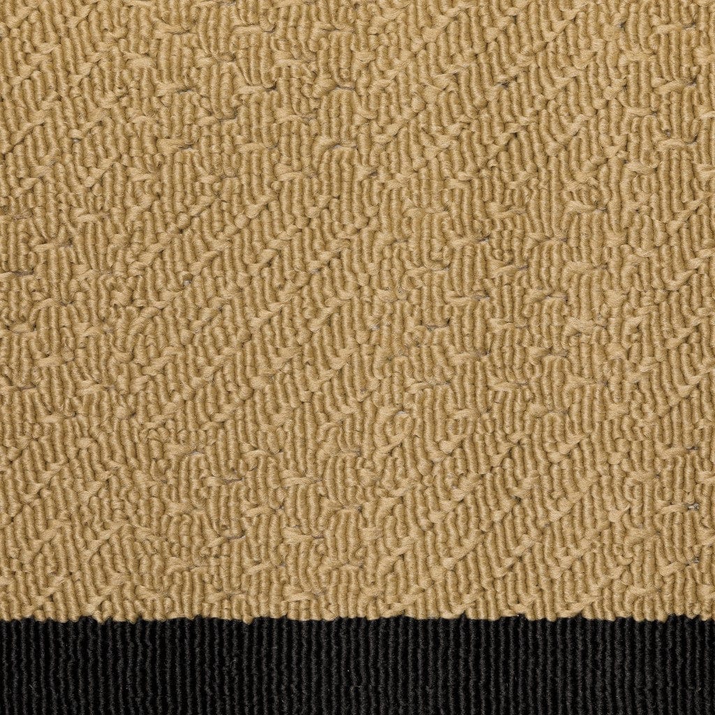 8' X 8' Beige and Black Indoor Outdoor Area Rug - Homeroots