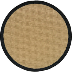 8' X 8' Beige and Black Indoor Outdoor Area Rug - Homeroots