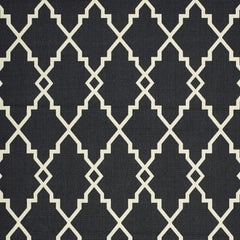 5' X 8' Black and Ivory Indoor Outdoor Area Rug - Homeroots