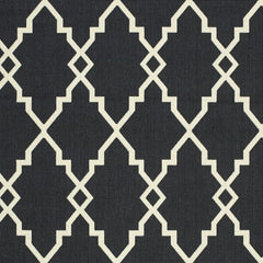 Black and Ivory Indoor Outdoor Area Rug - Homeroots