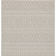 3' X 5' Gray and Ivory Indoor Outdoor Area Rug