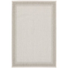 3' X 5' Gray and Ivory Indoor Outdoor Area Rug