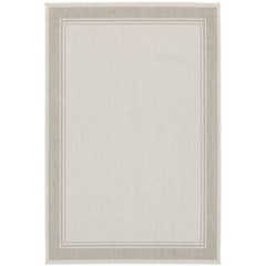 8' X 10' Gray and Ivory Indoor Outdoor Area Rug - Homeroots