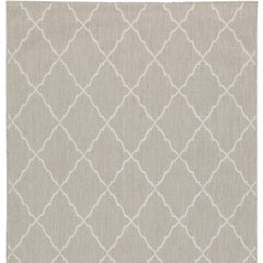 3' X 5' Gray and Ivory Indoor Outdoor Area Rug