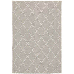 3' X 5' Gray and Ivory Indoor Outdoor Area Rug