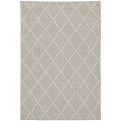 7' X 9' Gray and Ivory Indoor Outdoor Area Rug - Homeroots