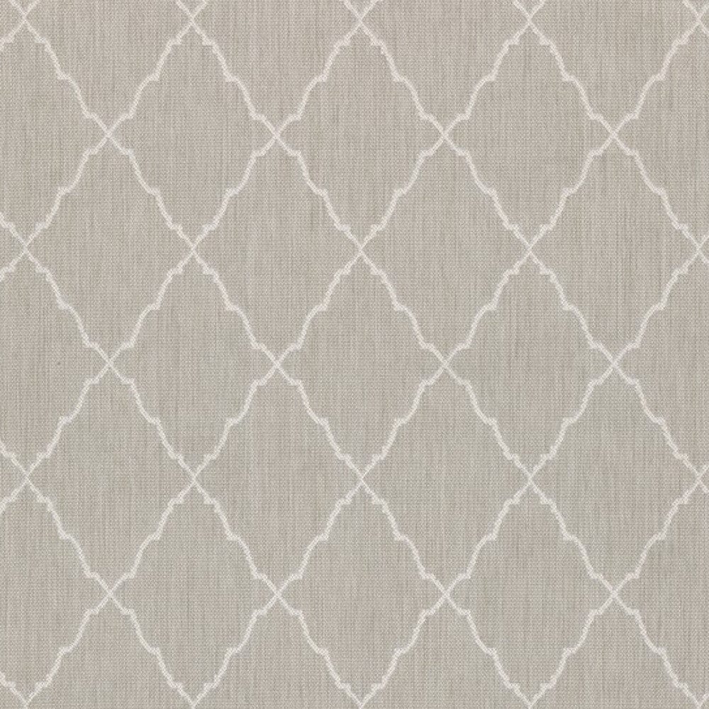 8' X 10' Gray and Ivory Indoor Outdoor Area Rug - Homeroots