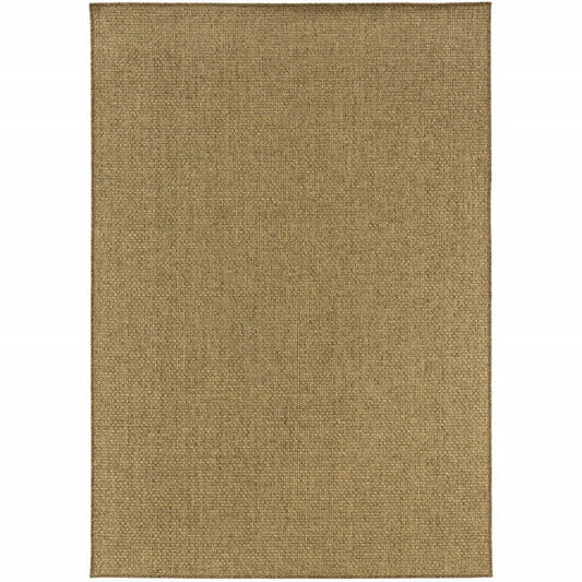 2' X 4' Tan Faux Seagrass Indoor Outdoor Area Rug