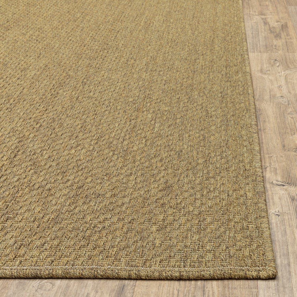 2' X 4' Tan Faux Seagrass Indoor Outdoor Area Rug - Homeroots