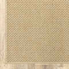 2' X 4' Tan Faux Seagrass Indoor Outdoor Area Rug