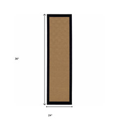 2' X 3' Beige and Black Stain Resistant Indoor Outdoor Area Rug