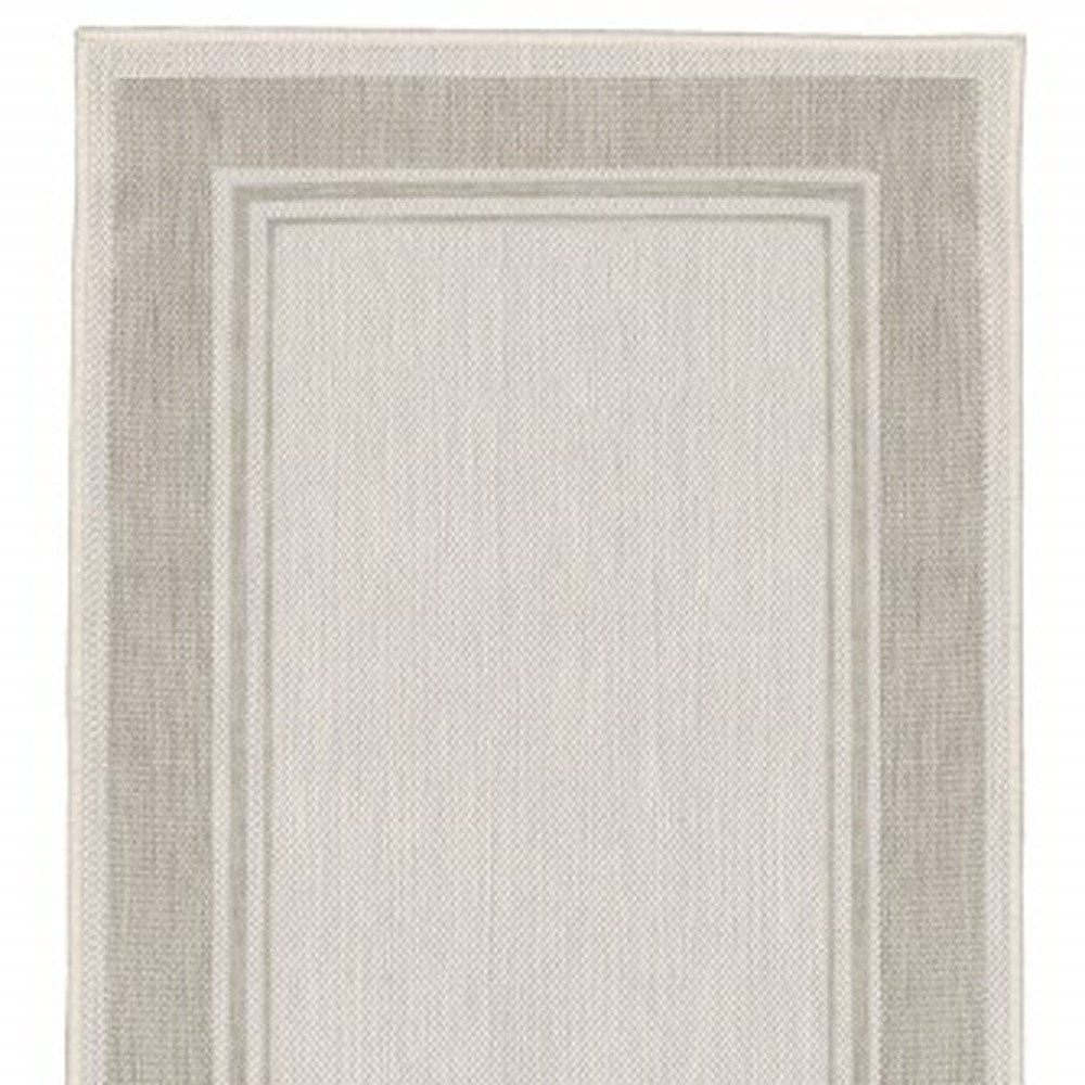 Gray and Ivory Indoor Outdoor Area Rug