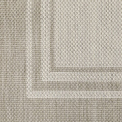 Gray and Ivory Indoor Outdoor Area Rug - Homeroots