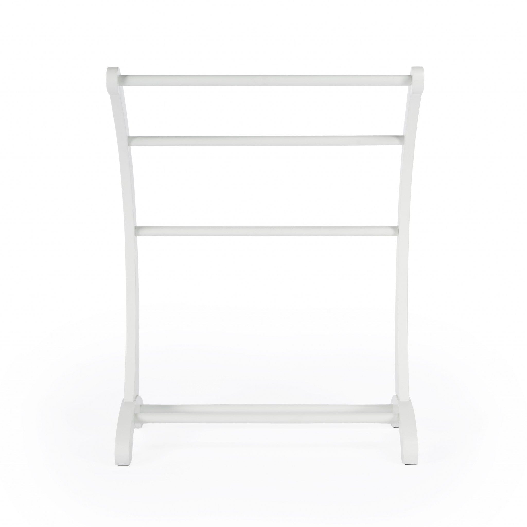 Glossy White Blanket Stand