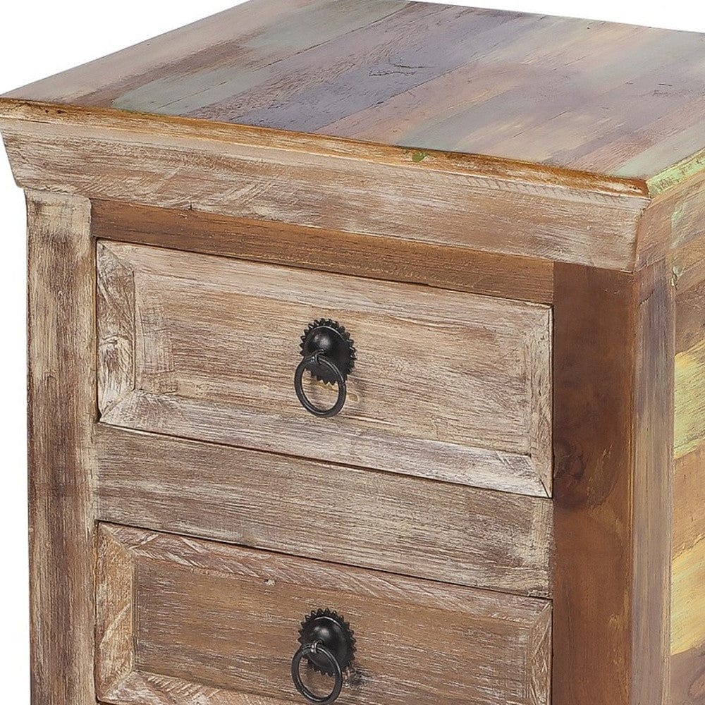 16" Modern Rustic Three Drawer Accent Chest - Homeroots