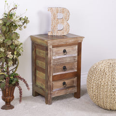 16" Modern Rustic Three Drawer Accent Chest - Homeroots