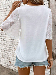 V-Neck Half Sleeve T-Shirt Trendsi