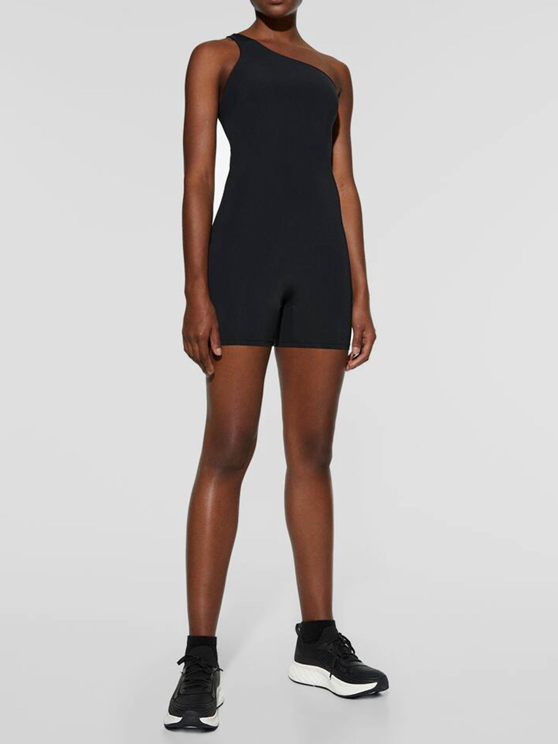 Single Shoulder Active Romper - Flyclothing LLC