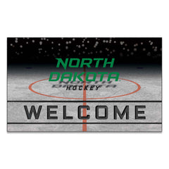 North Dakota Fighting Hawks Rubber Door Mat - 18in. x 30in.