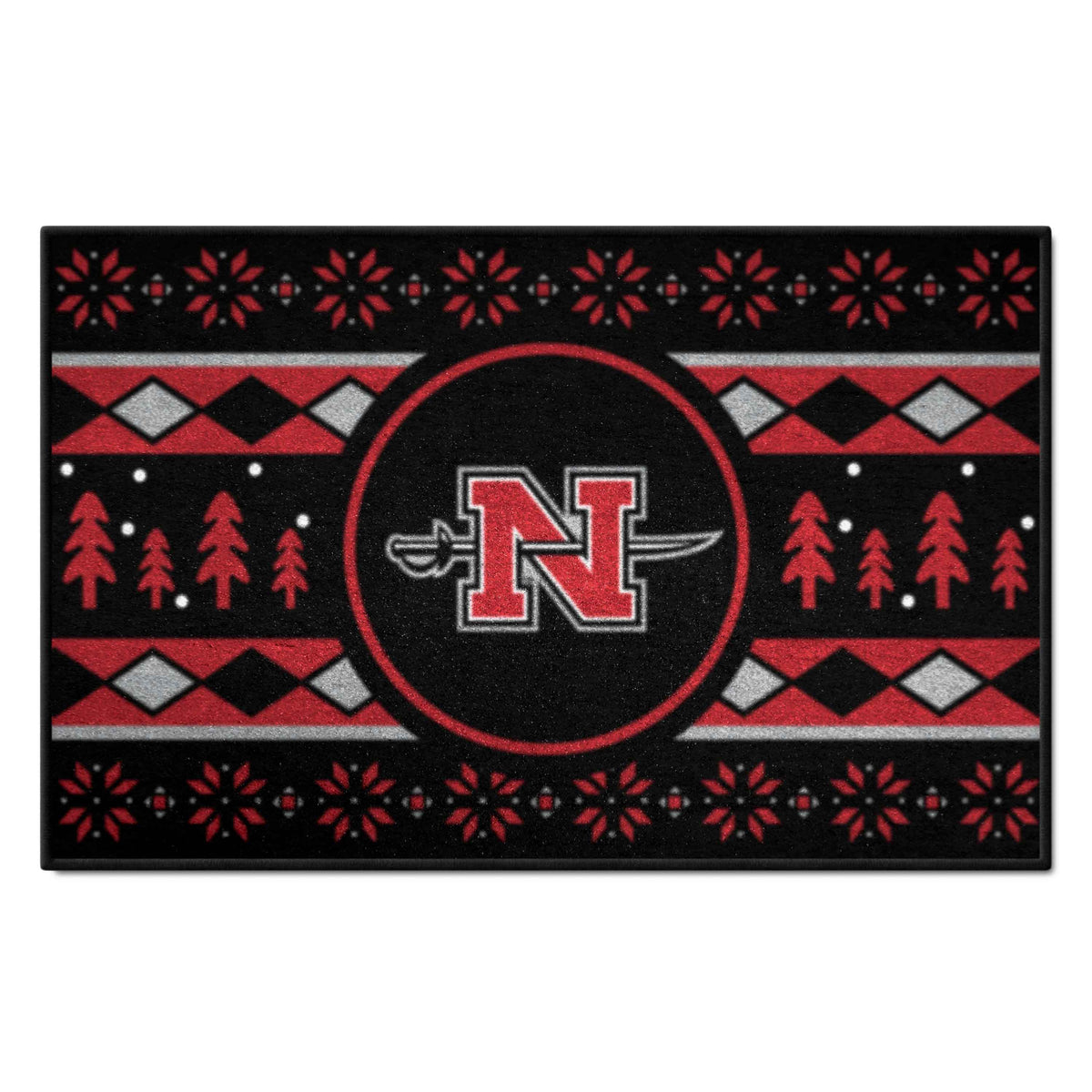 Nicholls State Colonels Holiday Sweater Starter Mat Accent Rug - 19in. x 30in.