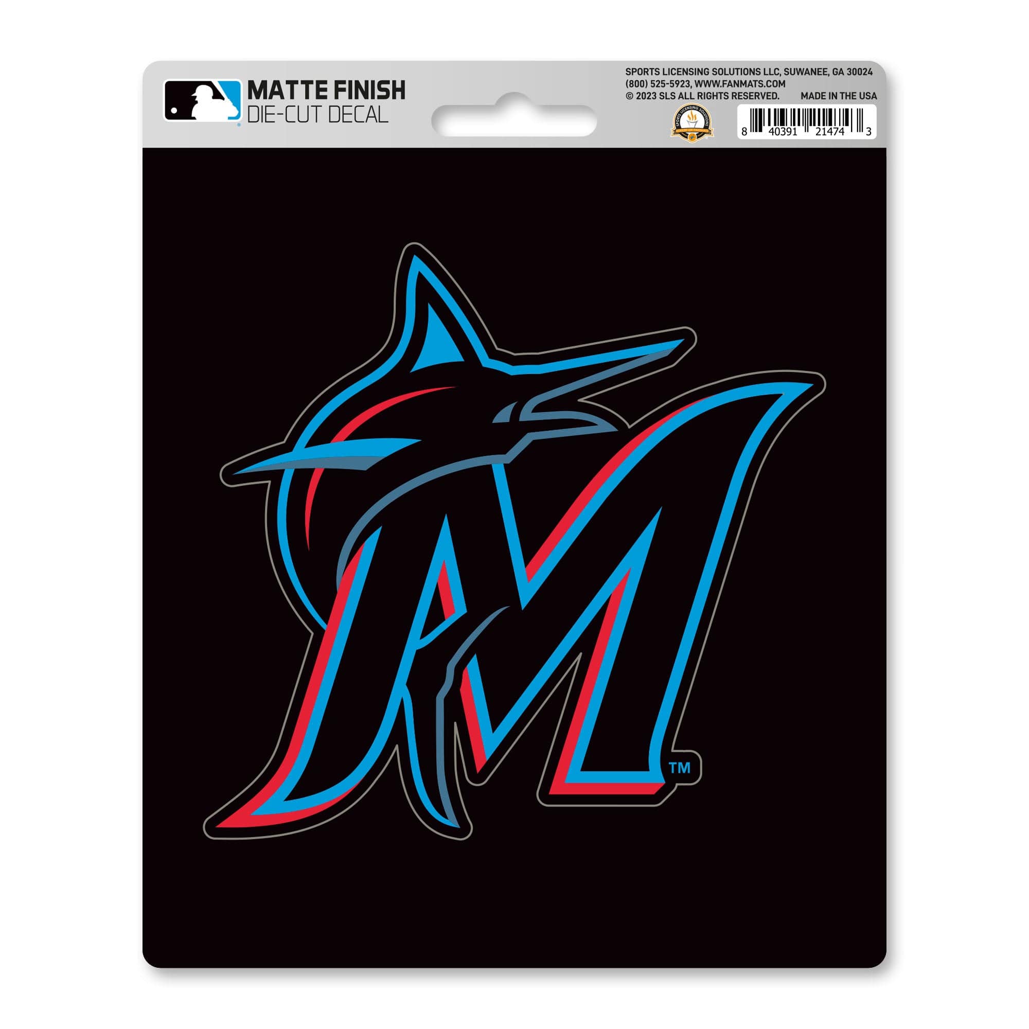 Miami Marlins Matte Decal Sticker - Miami Marlins