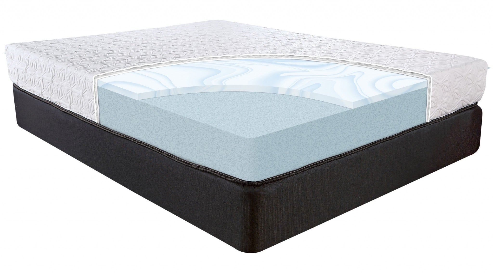 8" Three Layer Gel Infused Memory Foam Smooth Top Mattress Twin Xl