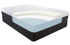 11.5" Lux Copper Infused Gel Memory Foam And High Density Foam Mattress Twin Xl - Homeroots