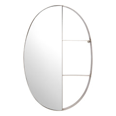 34" Bronze Oval Steel Framed Accent Mirror